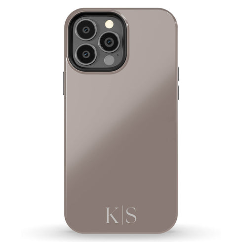 Custom Initials Earth Tones Monogram iPhone Case - Light